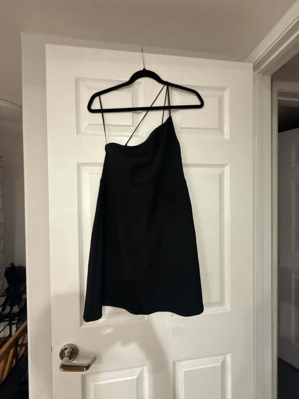 Abercrombie & Fitch Asymmetrical Drapey Skort Dress in Black